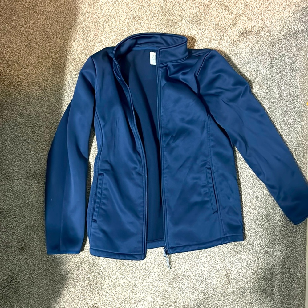 Med Couture Med Tech Zip Front Solid Scrub Jacket